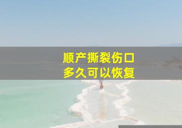 顺产撕裂伤口多久可以恢复