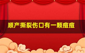 顺产撕裂伤口有一颗痘痘