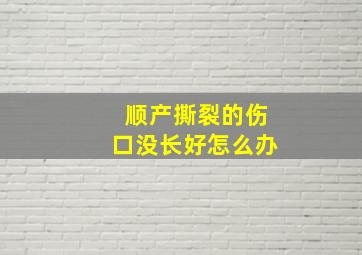 顺产撕裂的伤口没长好怎么办