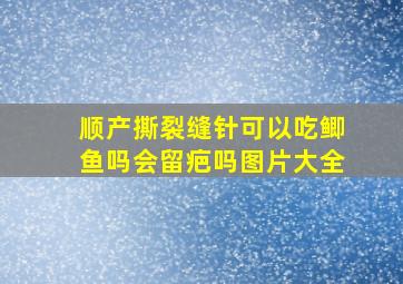 顺产撕裂缝针可以吃鲫鱼吗会留疤吗图片大全