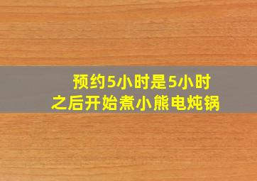 预约5小时是5小时之后开始煮小熊电炖锅