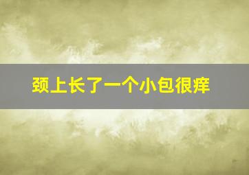 颈上长了一个小包很痒