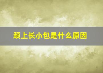 颈上长小包是什么原因