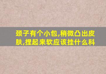 颈子有个小包,稍微凸出皮肤,捏起来软应该挂什么科