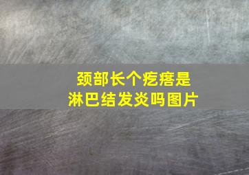 颈部长个疙瘩是淋巴结发炎吗图片