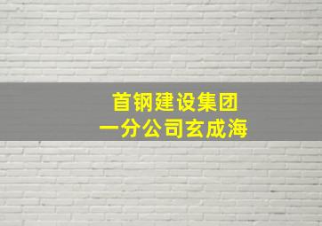 首钢建设集团一分公司玄成海