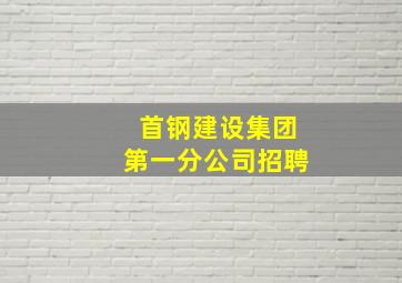 首钢建设集团第一分公司招聘