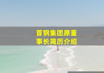 首钢集团原董事长简历介绍