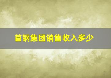 首钢集团销售收入多少