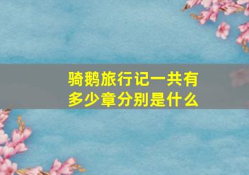 骑鹅旅行记一共有多少章分别是什么