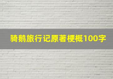 骑鹅旅行记原著梗概100字