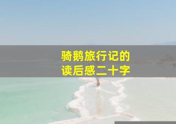 骑鹅旅行记的读后感二十字