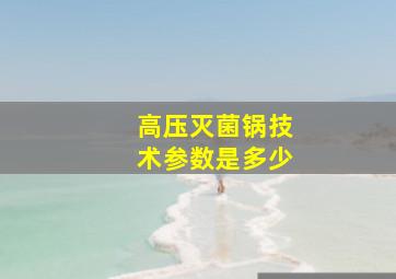 高压灭菌锅技术参数是多少