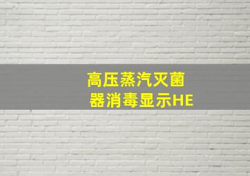 高压蒸汽灭菌器消毒显示HE