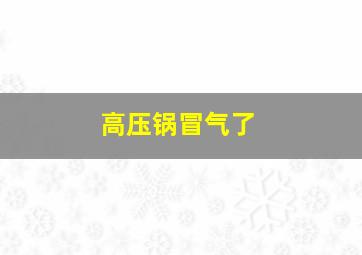 高压锅冒气了