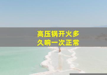 高压锅开火多久响一次正常