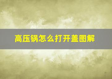 高压锅怎么打开盖图解