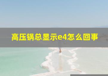 高压锅总显示e4怎么回事