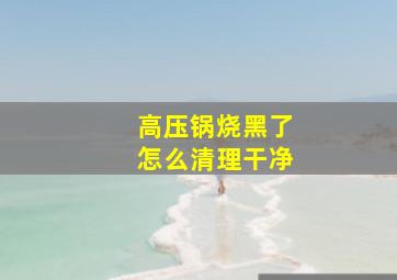 高压锅烧黑了怎么清理干净