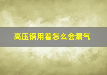 高压锅用着怎么会漏气