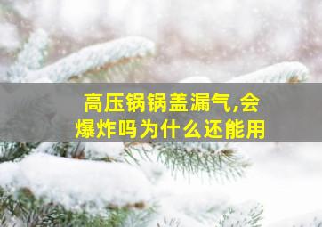 高压锅锅盖漏气,会爆炸吗为什么还能用