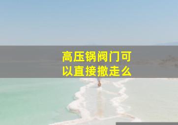 高压锅阀门可以直接撤走么