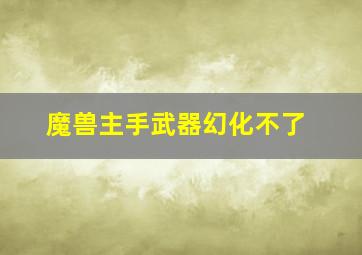 魔兽主手武器幻化不了