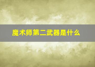 魔术师第二武器是什么