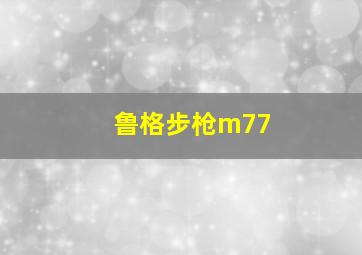 鲁格步枪m77