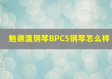 鲍德温钢琴BPC5钢琴怎么样