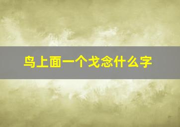 鸟上面一个戈念什么字