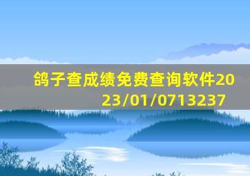 鸽子查成绩免费查询软件2023/01/0713237