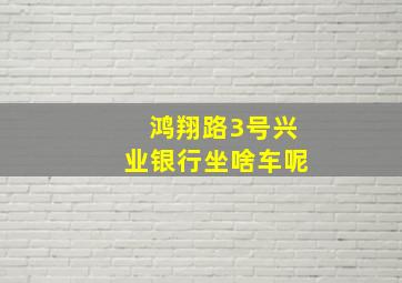 鸿翔路3号兴业银行坐啥车呢