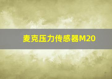 麦克压力传感器M20