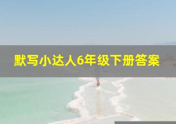 默写小达人6年级下册答案