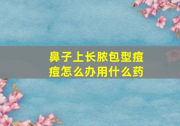 鼻子上长脓包型痘痘怎么办用什么药