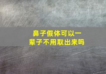 鼻子假体可以一辈子不用取出来吗