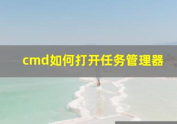 cmd如何打开任务管理器