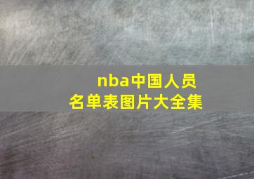 nba中国人员名单表图片大全集