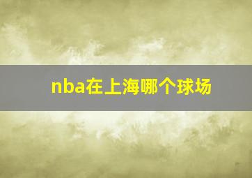 nba在上海哪个球场