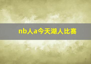 nb人a今天湖人比赛