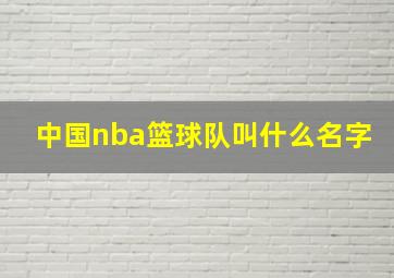 中国nba篮球队叫什么名字