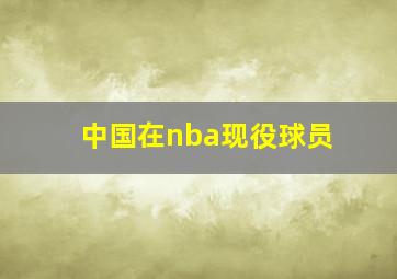 中国在nba现役球员