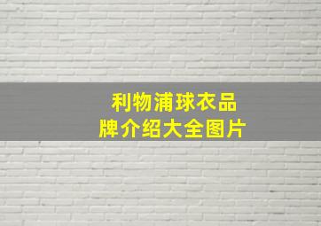 利物浦球衣品牌介绍大全图片