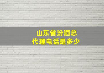 山东省汾酒总代理电话是多少