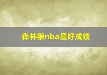 森林狼nba最好成绩