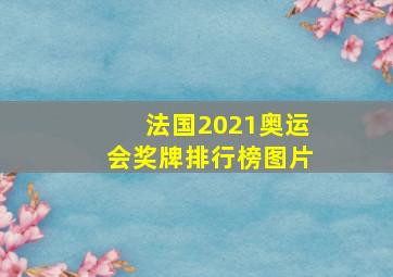 法国2021奥运会奖牌排行榜图片