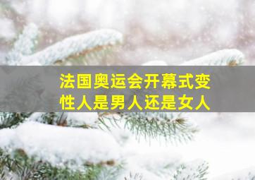 法国奥运会开幕式变性人是男人还是女人