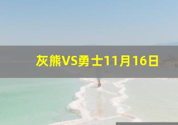 灰熊VS勇士11月16日