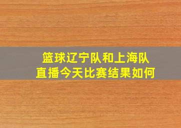 篮球辽宁队和上海队直播今天比赛结果如何